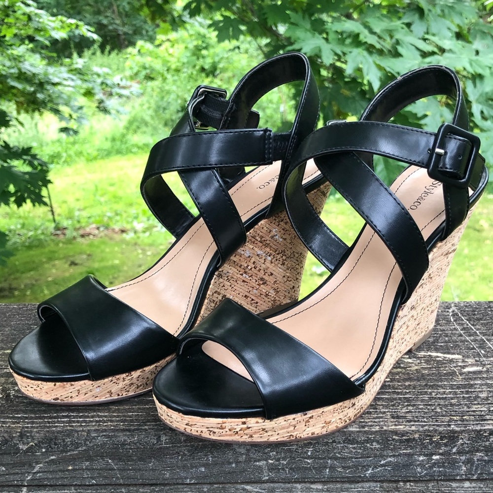 Black Wedge Heels by Style & Co